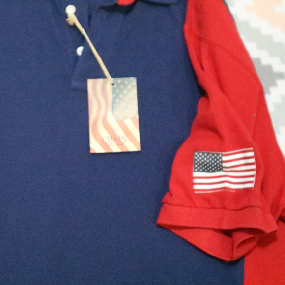 NWT CHAPS Red White and Blue Color Block Polo Sz XL - Picture 3 of 4